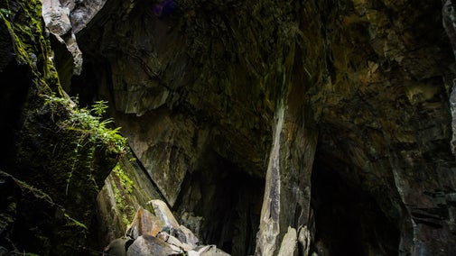 Inside Cathedral Quarry at Little Langdale